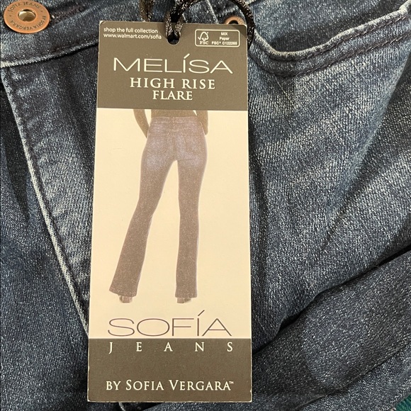 SOFIA VERGARA Melisa High Rise Flare Denim Jeans Size 10 NEW - Picture 10 of 15